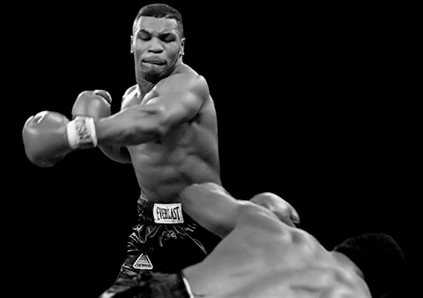 Mike Tyson v Danny Williams Mini Fight Poster Distressed Aluminium Panel Boxing 