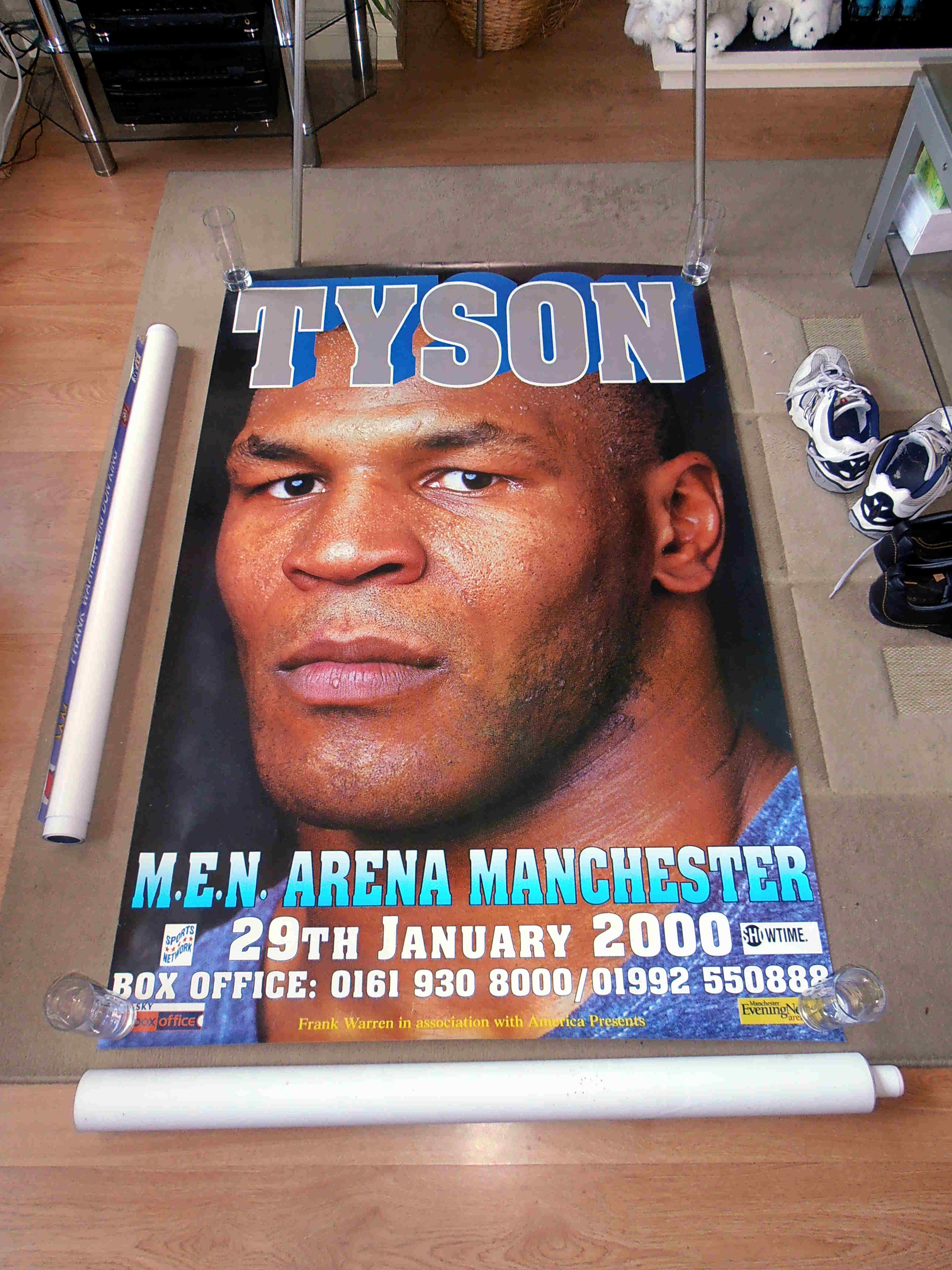 MIKE TYSON vs Original Onsite Boxing Fight Poster 30D JULIUS FRANCIS 