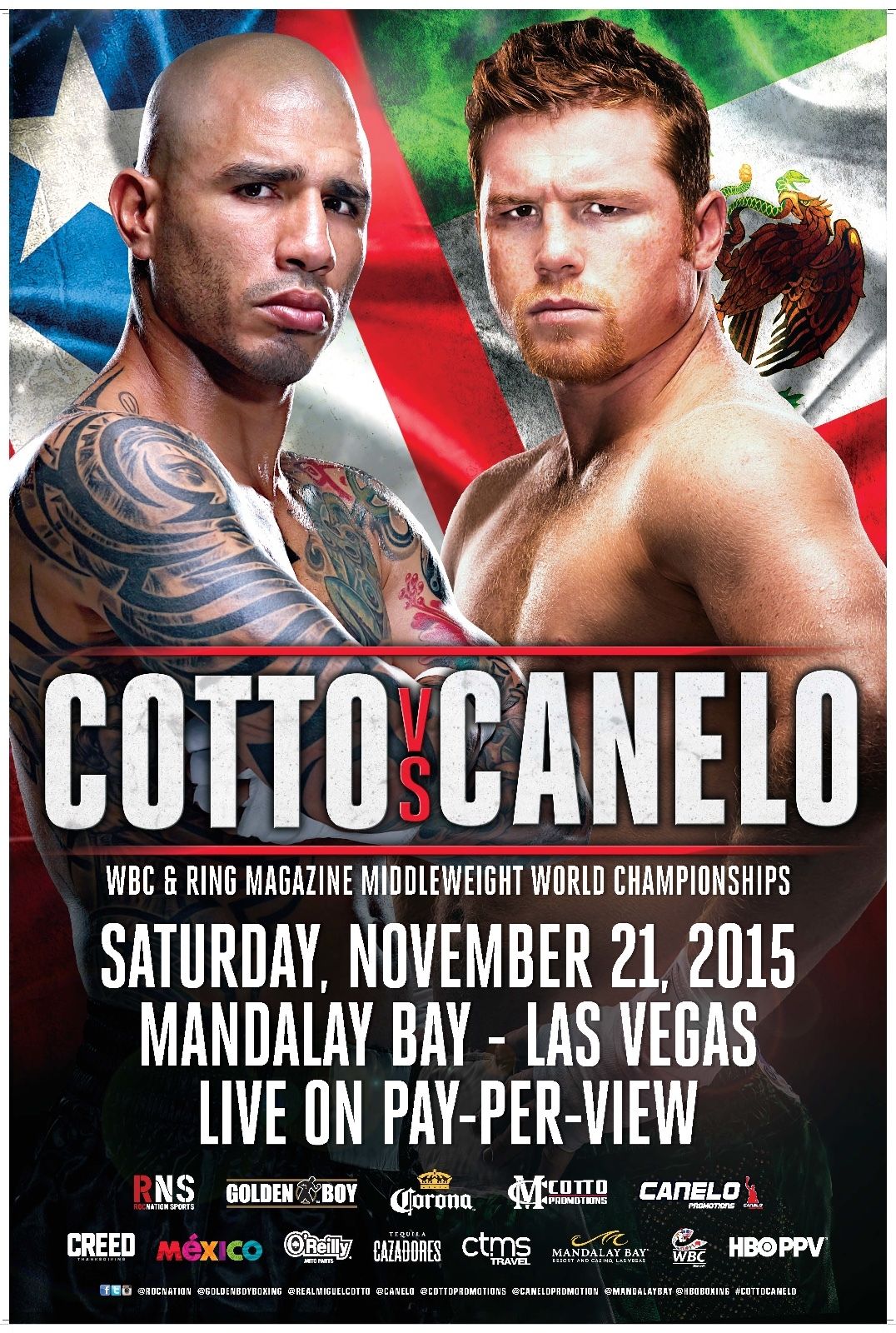  HYYNN Canelo Alvarez Vs Miguel Cotto Fight Boxing Poster  Decorative Painting Canvas Wall Art Living Room Posters Bedroom Painting  12x18inch(30x45cm): Posters & Prints