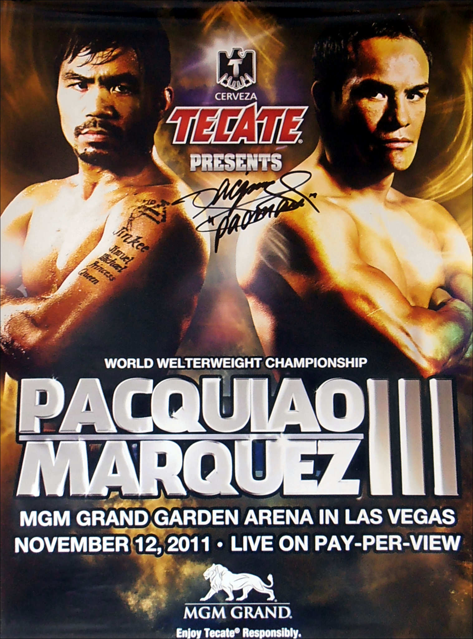T1793 24x36 Silk Poster Manny Pacquiao vs Juan Manuel Marquez Boxing Art Print 