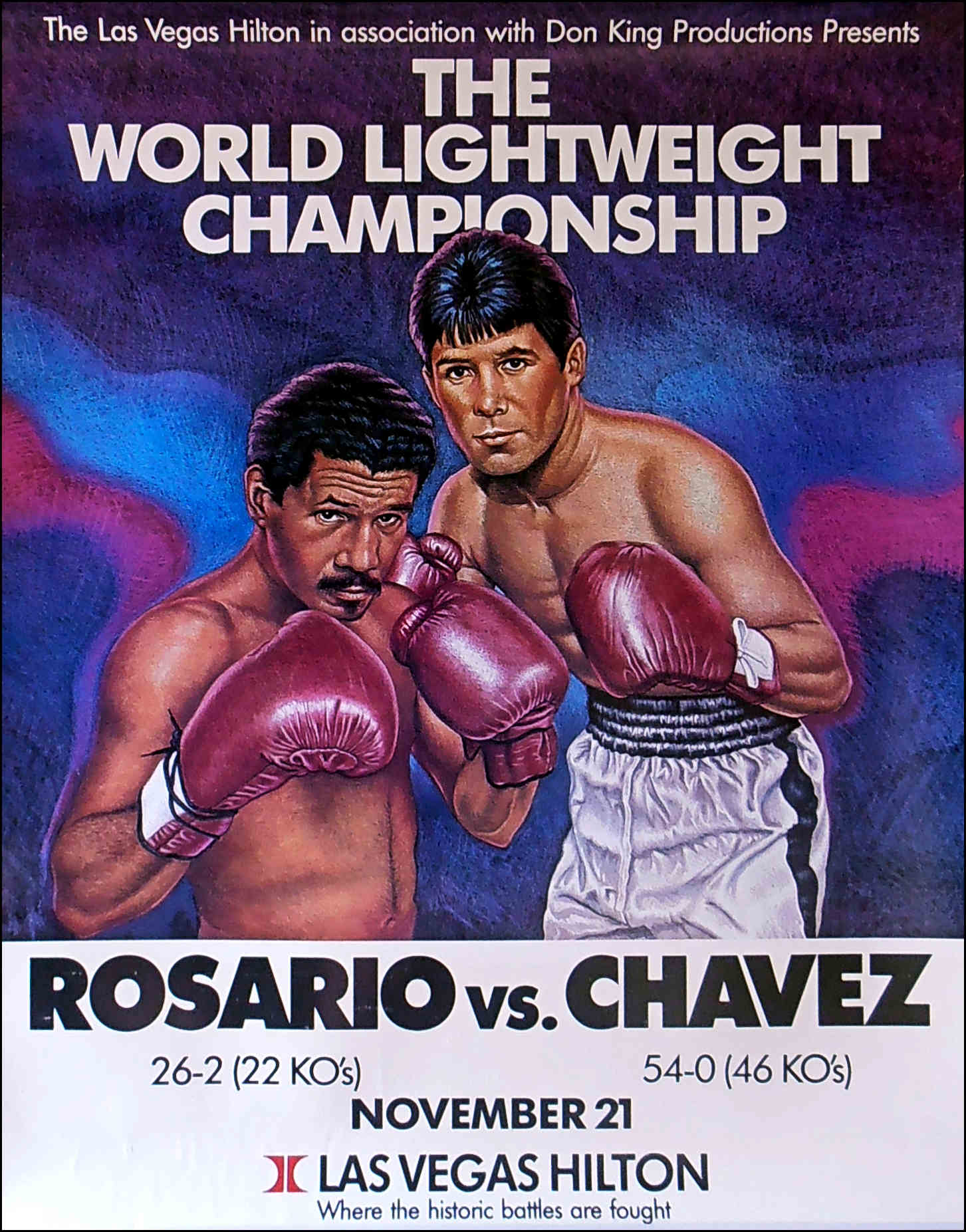 Edwin Rosario Glossy 8 x 10 Color Boxing Fight Photograph El Chapo 